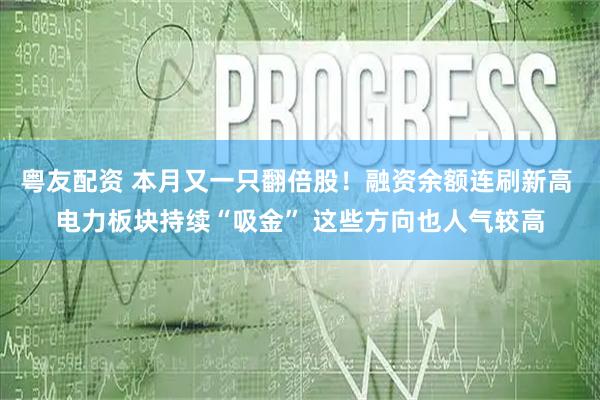 粤友配资 本月又一只翻倍股！融资余额连刷新高 电力板块持续“吸金” 这些方向也人气较高